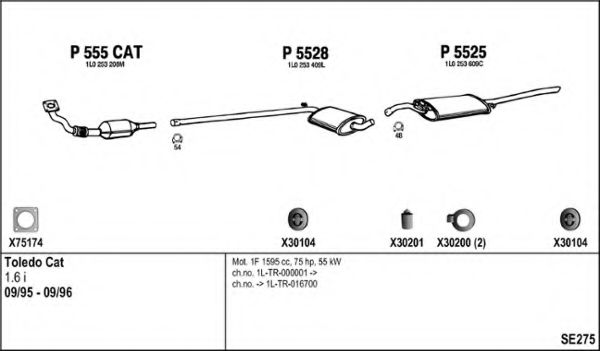 Система выпуска ОГ FENNO SE275