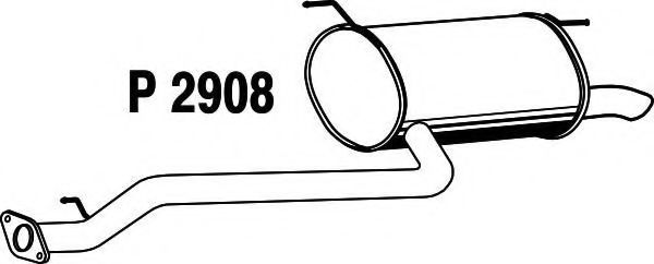 Глушитель выхлопных газов конечный FENNO 2908