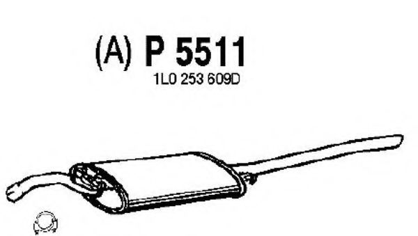 Глушитель выхлопных газов конечный FENNO P5511