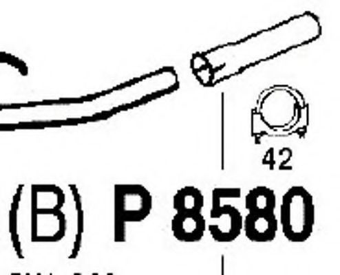 Труба выхлопного газа FENNO P8580