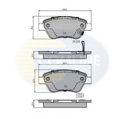 Комплект тормозных колодок, дисковый тормоз COMLINE CBP31594