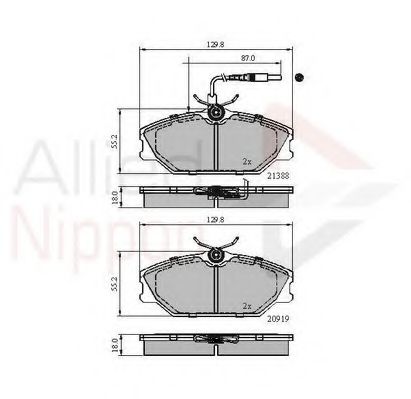 Комплект тормозных колодок, дисковый тормоз COMLINE ADB1526