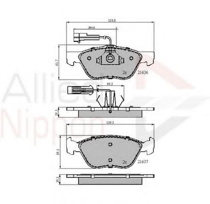 Комплект тормозных колодок, дисковый тормоз COMLINE ADB1897