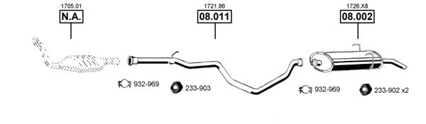 Система выпуска ОГ ASMET PE083315