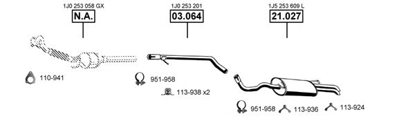 Система выпуска ОГ ASMET SK211120