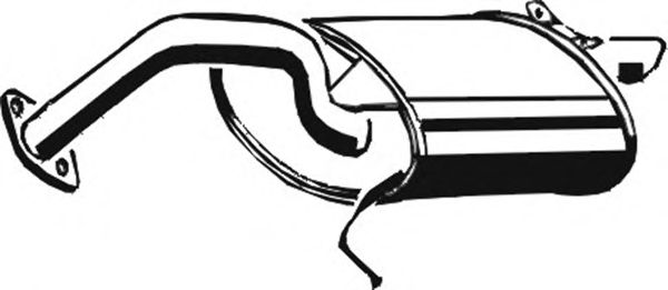 Глушитель выхлопных газов конечный ASMET 20009