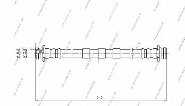 Тормозной шланг NPS D370O05