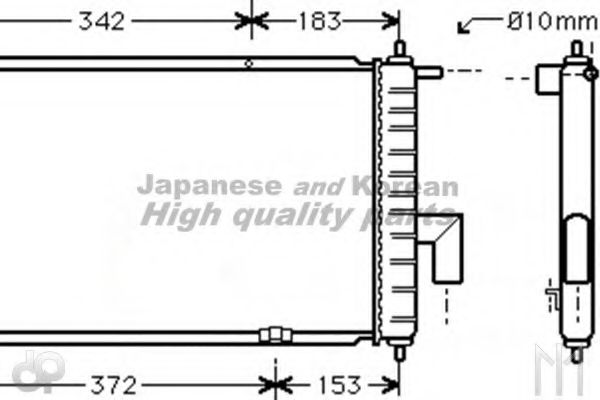 Радиатор, охлаждение двигателя ASHUKI J207-07