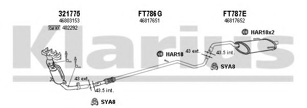Система выпуска ОГ KLARIUS 330901U