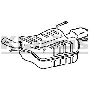 Глушитель выхлопных газов конечный KLARIUS GM557H