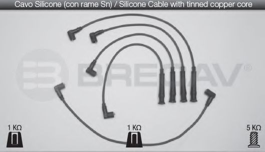 Комплект проводов зажигания BRECAV 04506