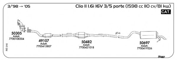 Система выпуска ОГ SIGAM RE016