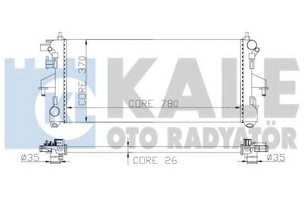 Радиатор, охлаждение двигателя KALE OTO RADYATÖR 285500