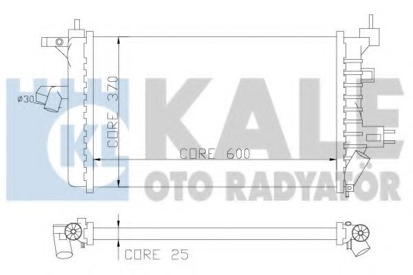 Радиатор, охлаждение двигателя KALE OTO RADYATÖR 357800