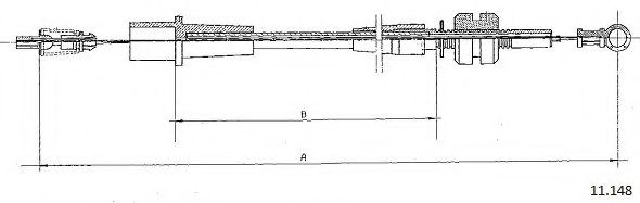 Тросик газа CABOR 11148