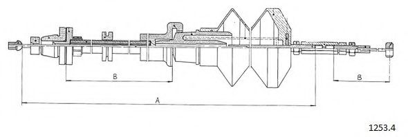 Тросик газа CABOR 1253.4