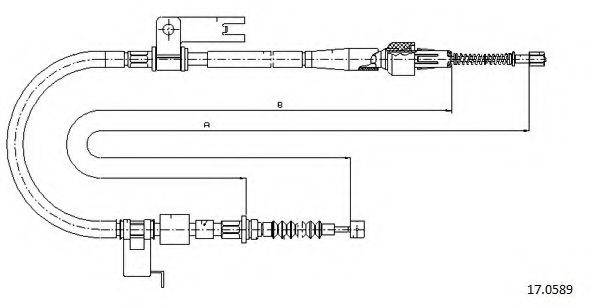 Трос, стояночная тормозная система CABOR 17.0589