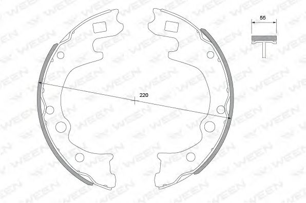 Комплект тормозных колодок WEEN 152-2029