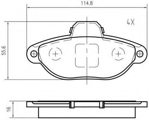 Комплект тормозных колодок, дисковый тормоз VEMA K620300