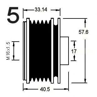 Механизм свободного хода генератора CEVAM 14200