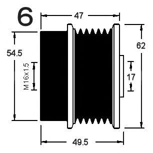 Механизм свободного хода генератора RPK 0381265
