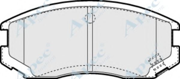 Комплект тормозных колодок, дисковый тормоз APEC braking PAD1072