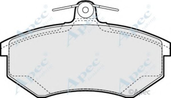 Комплект тормозных колодок, дисковый тормоз APEC braking PAD1087