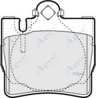 Комплект тормозных колодок, дисковый тормоз APEC braking PAD1156