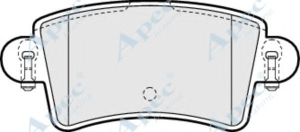 Комплект тормозных колодок, дисковый тормоз APEC braking PAD1197