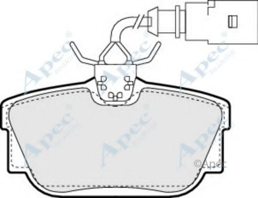 Комплект тормозных колодок, дисковый тормоз APEC braking PAD1215