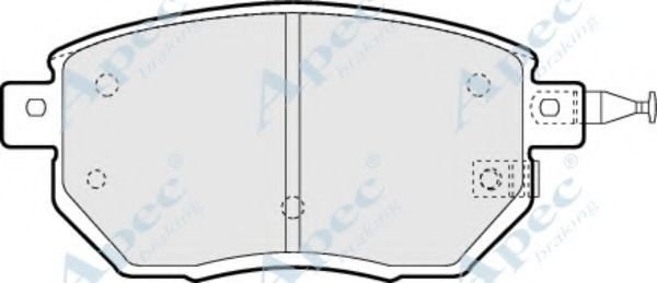 Комплект тормозных колодок, дисковый тормоз APEC braking PAD1364