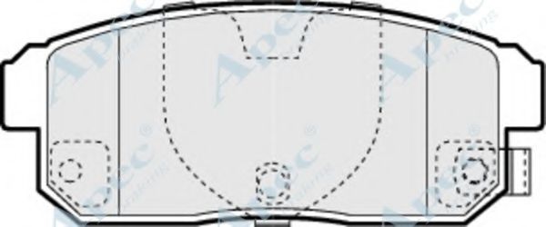 Комплект тормозных колодок, дисковый тормоз APEC braking PAD1399