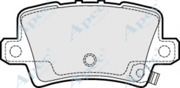 Комплект тормозных колодок, дисковый тормоз APEC braking PAD1511