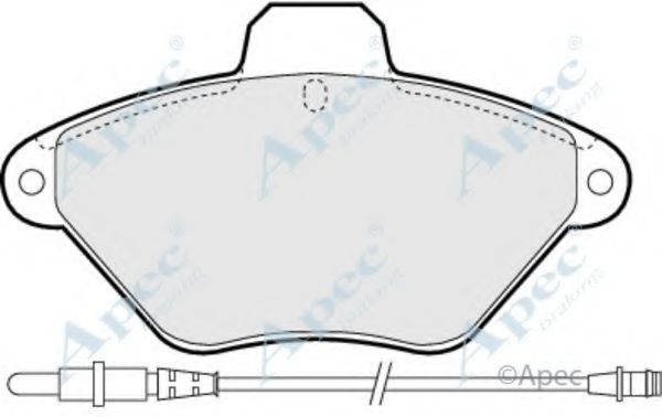 Комплект тормозных колодок, дисковый тормоз APEC braking PAD804