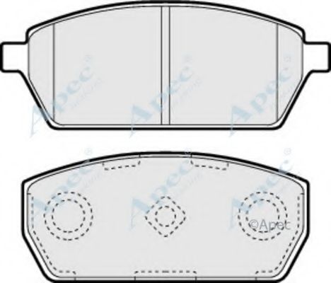 Комплект тормозных колодок, дисковый тормоз APEC braking PAD968