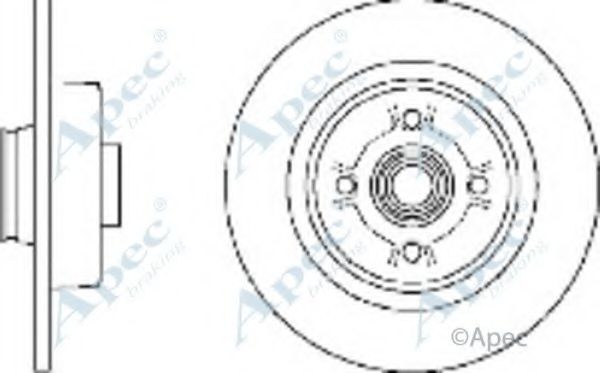 Тормозной диск APEC braking DSK2398