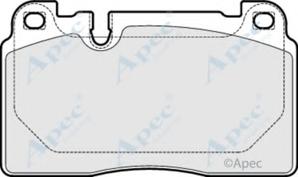 Комплект тормозных колодок, дисковый тормоз APEC braking PAD1936