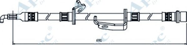 Тормозной шланг APEC braking HOS4126