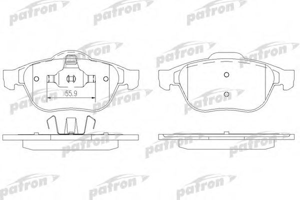 Комплект тормозных колодок, дисковый тормоз PATRON PBP1541