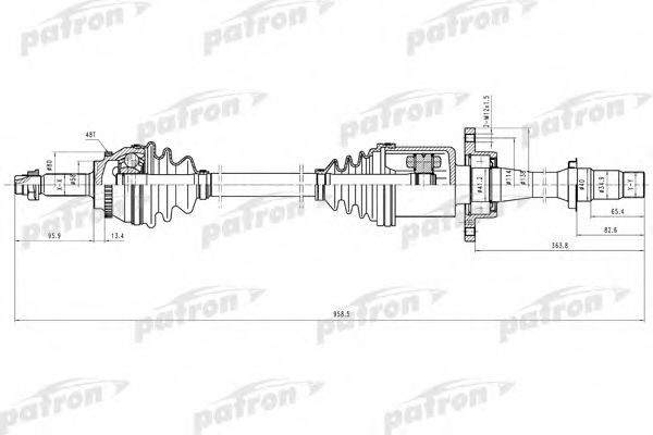 Приводной вал PATRON PDS9106