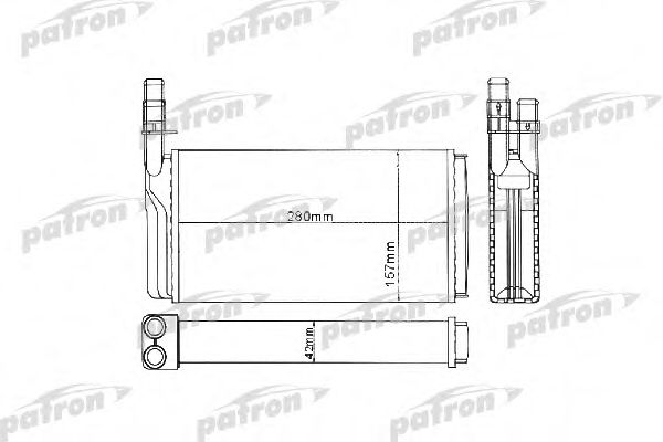 Теплообменник, отопление салона PATRON PRS2001