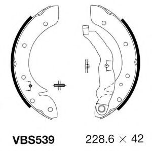 Комплект тормозных колодок MOTAQUIP VBS539