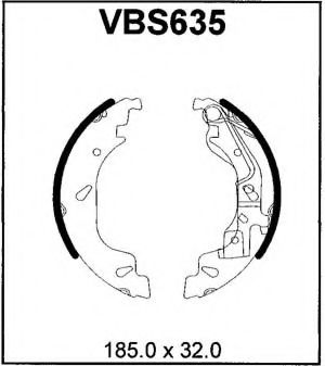 Комплект тормозных колодок MOTAQUIP VBS635