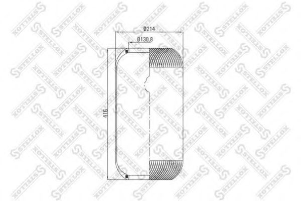 Кожух пневматической рессоры STELLOX 90-07820-SX