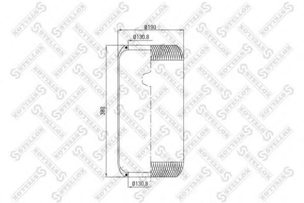 Кожух пневматической рессоры STELLOX 90-36336-SX