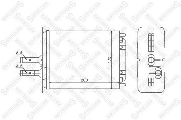 Теплообменник, отопление салона STELLOX 10-35053-SX