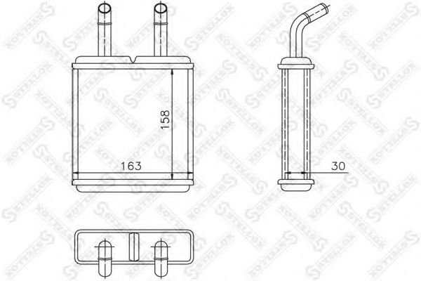 Теплообменник, отопление салона STELLOX 10-35133-SX