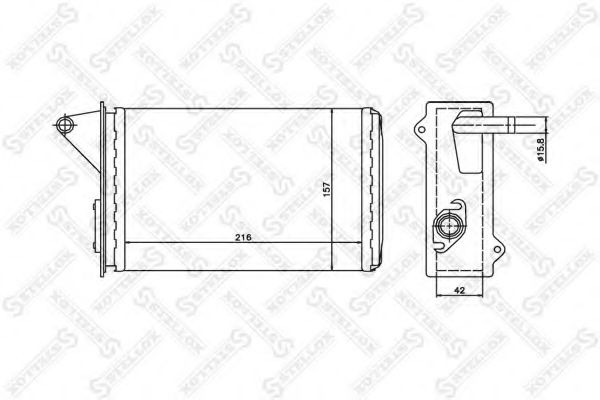 Теплообменник, отопление салона STELLOX 10-35160-SX