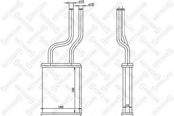 Теплообменник, отопление салона STELLOX 10-35179-SX