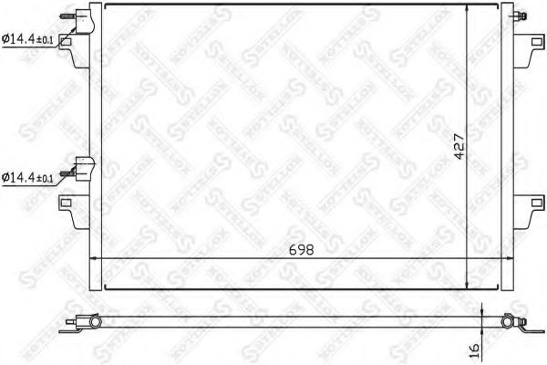 Конденсатор, кондиционер STELLOX 10-45505-SX